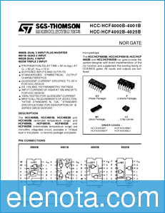 SGS-THOMSON HCC4002 datasheet