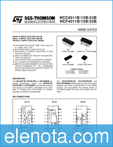 SGS-THOMSON HCC4011 datasheet