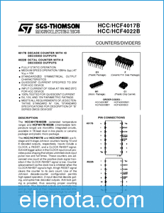 SGS-THOMSON HCC4017 datasheet