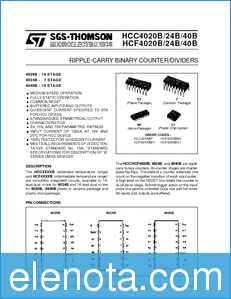 SGS-THOMSON HCC4020 datasheet