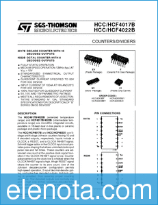 SGS-THOMSON HCC4022 datasheet