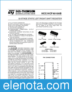 STMicroelectronics HCF40100M013TR datasheet