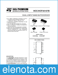STMicroelectronics HCF40107BM1 datasheet