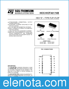 STMicroelectronics HCF40174BEY datasheet