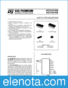 STMicroelectronics HCF4076M013TR datasheet
