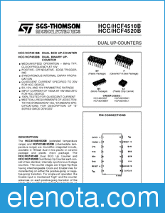STMicroelectronics HCF4518BEY datasheet