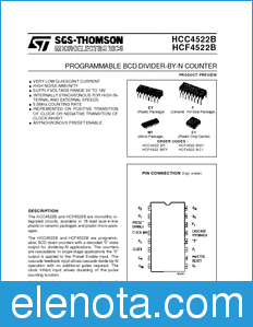 STMicroelectronics HCF4522B datasheet