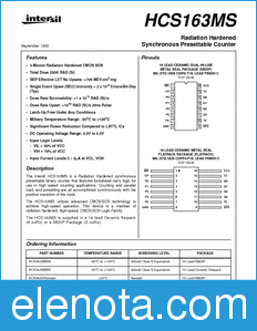Intersil HCS163DMSR datasheet
