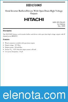 Hitachi HD151005 datasheet