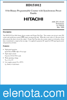 Hitachi HD151012 datasheet