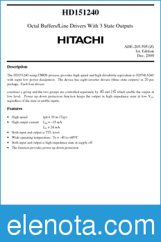 Hitachi HD151240 datasheet