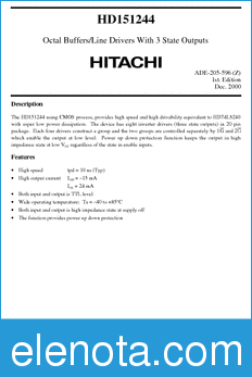 Hitachi HD151244 datasheet