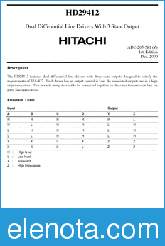 Hitachi HD29412 datasheet