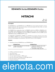 Hitachi HD404052 datasheet