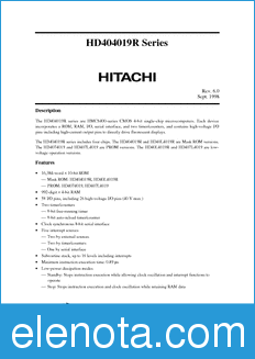 Hitachi HD4074019 datasheet