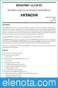 Hitachi HD44780 datasheet