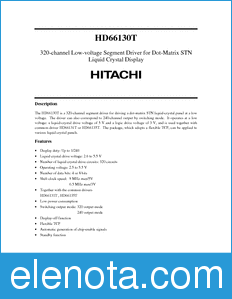 Hitachi HD66130T datasheet