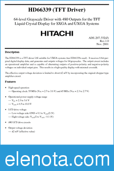 Hitachi HD66339 datasheet