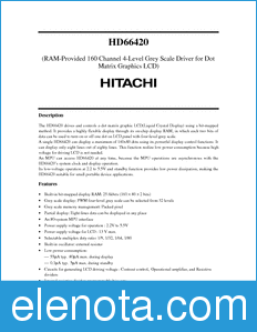 Hitachi HD66420 datasheet