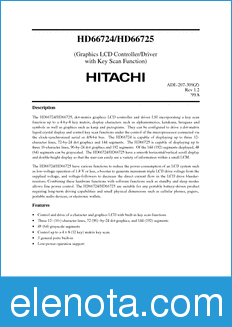 Hitachi HD66724 datasheet
