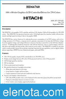 Hitachi HD66760 datasheet