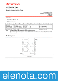 Renesas HD74AC00 datasheet