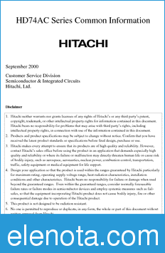 Hitachi HD74AC datasheet