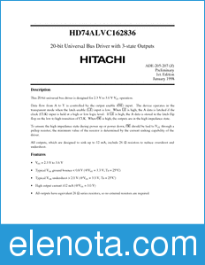 Hitachi HD74ALVC162836 datasheet