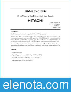 Hitachi HD74ALVC16836 datasheet