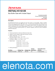 Renesas HD74ALVC1G125 datasheet