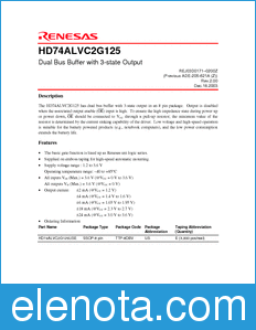 Renesas HD74ALVC2G125 datasheet