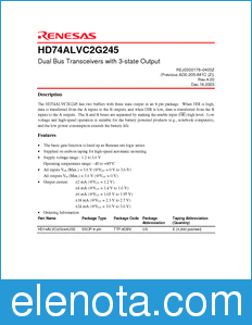 Renesas HD74ALVC2G245 datasheet