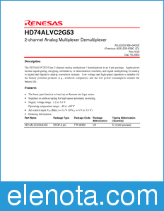 Renesas HD74ALVC2G53 datasheet