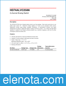 Renesas HD74ALVC2G66 datasheet