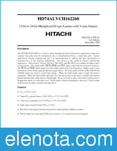 Hitachi HD74ALVCH162260 datasheet