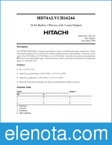 Hitachi HD74ALVCH16244 datasheet