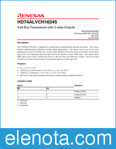 Renesas HD74ALVCH16245 datasheet