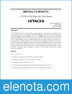 Hitachi HD74ALVCH162721 datasheet