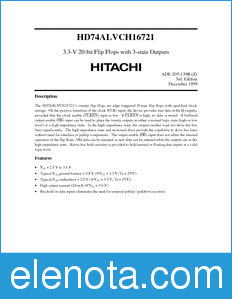 Hitachi HD74ALVCH16721 datasheet