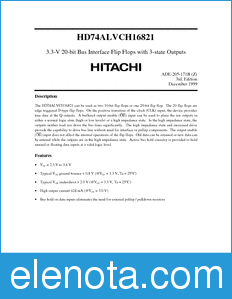 Hitachi HD74ALVCH16821 datasheet