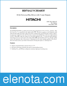 Hitachi HD74ALVCH16835 datasheet