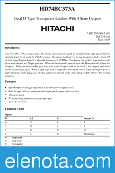 Hitachi HD74BC373A datasheet