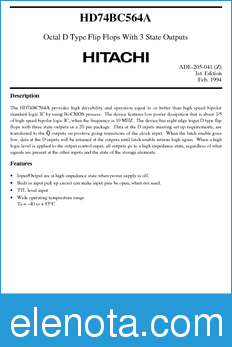 Hitachi HD74BC564A datasheet