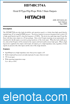 Hitachi HD74BC574A datasheet