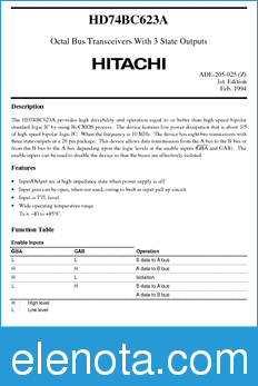 Hitachi HD74BC623A datasheet