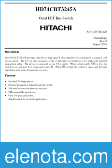 Hitachi HD74CBT3245A datasheet