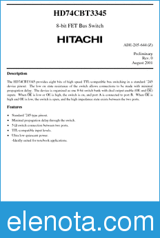 Hitachi HD74CBT3345 datasheet