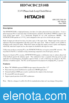 Hitachi HD74CDC2510B datasheet
