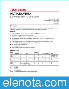Renesas HD74CDCV857A datasheet