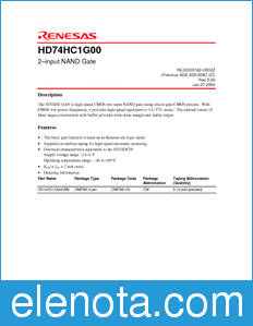 Renesas HD74HC1G00 datasheet